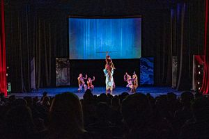 Heaven VS Earth: Kimbirdlee Fadner, Gage Thomas and Full Company Photo