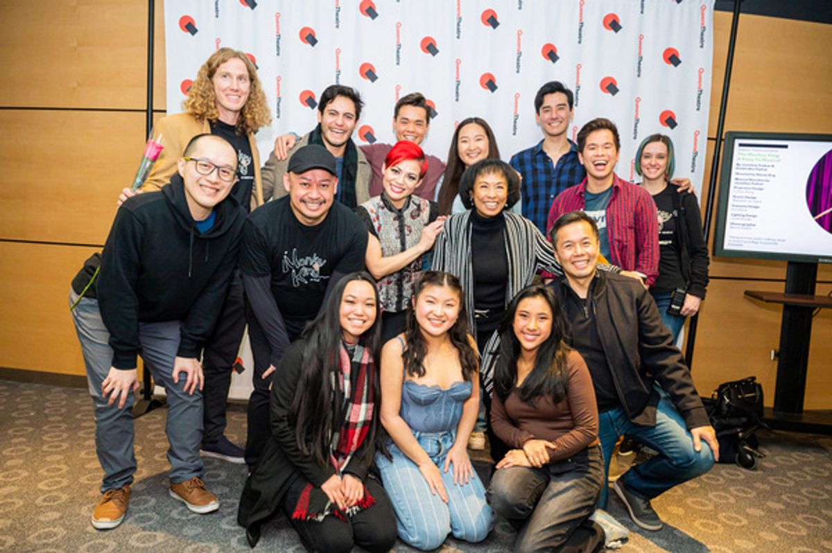 Gage Thomas, Charles Pang, Bella Villanueva, Ellis Gage,  Kimbirdlee Fadner, Baayork Lee, Sarah Chiu, Brian Jose, Annie Yamamoto, Max B. Ehrlich, Jonathan Fadner, Pearl Matteson, Max Boone, Kelly Ruth at 