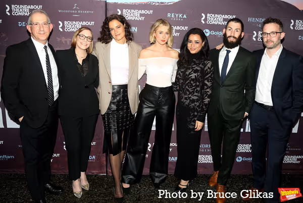 Director Barry Edelstein, Playwright Anna Ziegler, Katie Holmes, Lucy Freyer, Sarah C Photo