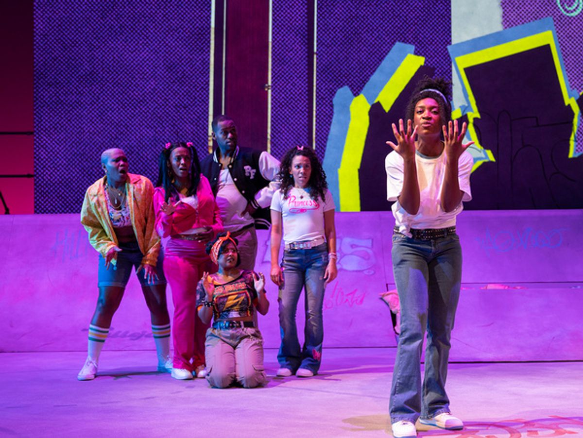 Akili Ni Mali with (back, l to r) Alexis Ward, Tiffany Renee Johnson, Demetra Dee, Samuel B. Jackson and Destini Huston  at 