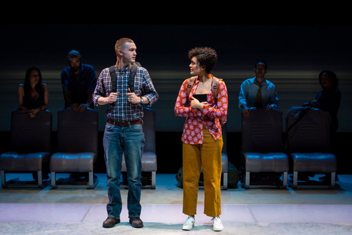 Will Harrison and Camila Cano-Flavia (center) and the cast at 