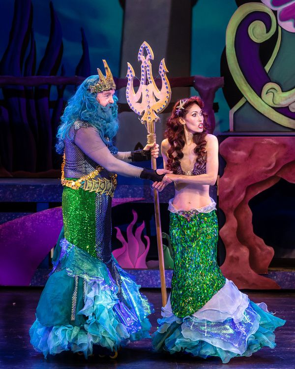 King Triton (Tim Nelson) and Ariel (April Malina) Photo