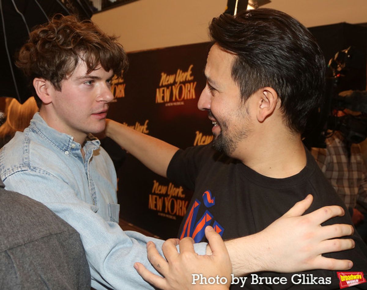 Colton Ryan and Lin-Manuel Miranda  at 