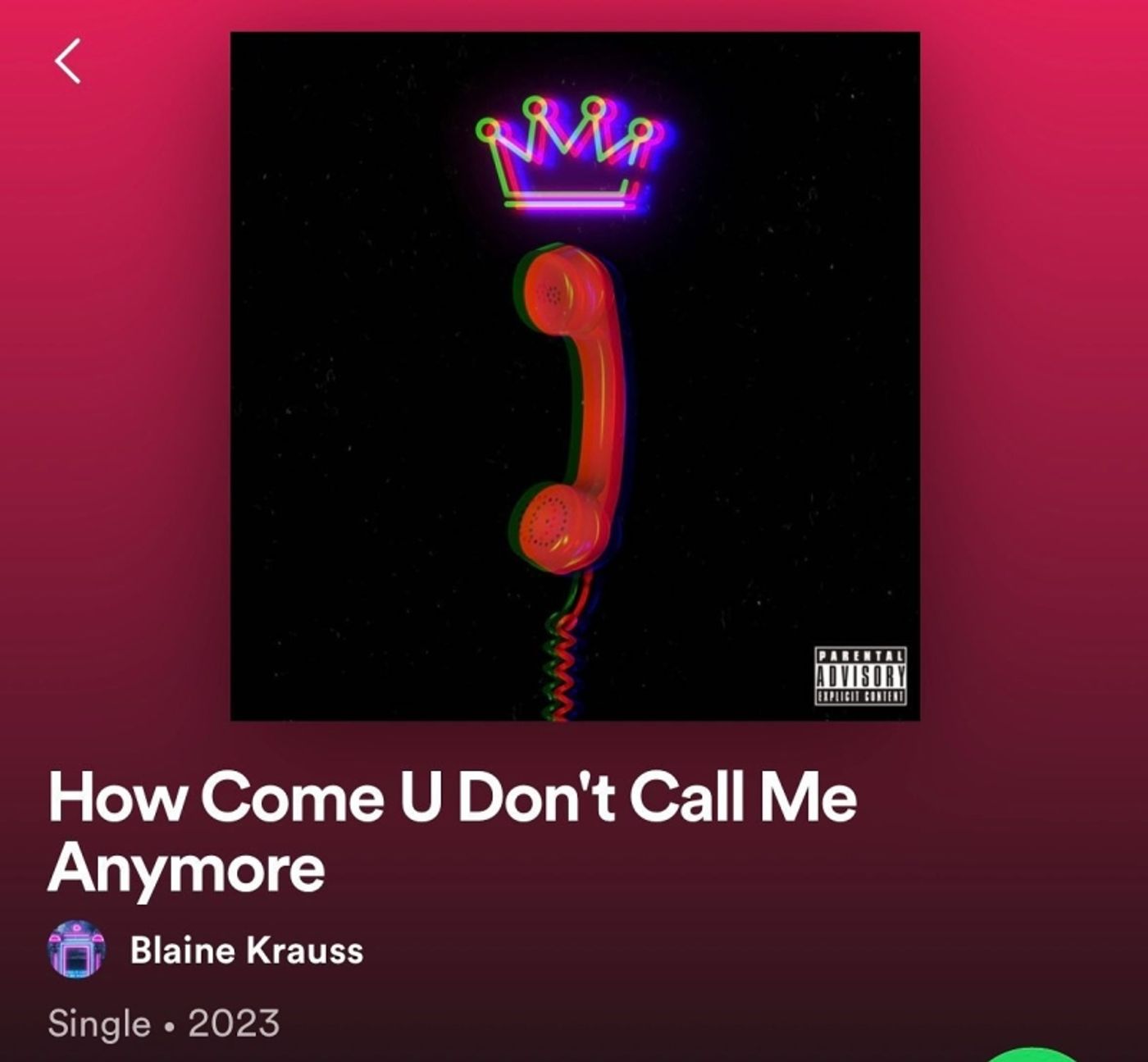 Music Review: Blaine Alden Krauss Wants To Know HOW COME U DON'T CALL ME ANYMORE  Image