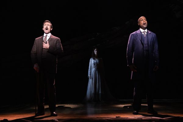 Aaron Lazar, Sierra Boggess and Derrick Davis Photo