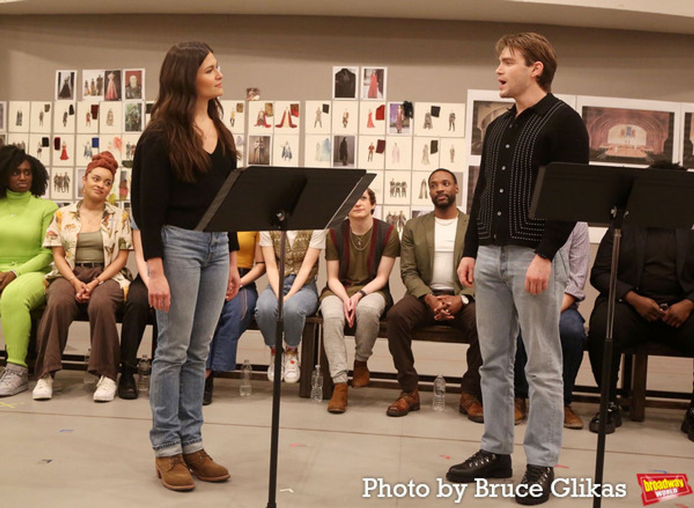 Photos: In Rehearsal with Andrew Burnap, Phillipa Soo, Jordan Donica, and the Cast of CAMELOT!  Image