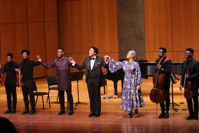 Dr. Amyr Joyner (violin), Justus Ross (violin), Damien Sneed (piano), Justin Austin ( Photo