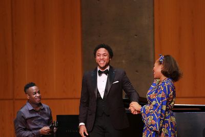 Damien Sneed (piano), Justin Austin (baritone) & Janinah Burnett (soprano) Photo