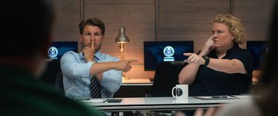 Travis Van Winkle as Aldon Reece, Fortune Feimster as Roo Russell Photo
