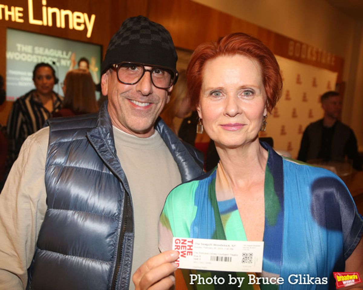 Director Scott Elliott and Cynthia Nixon  at 