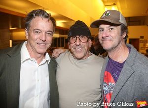 Set Designer Derek McLane, Director Scott Elliott and Josh Hamilton Photo