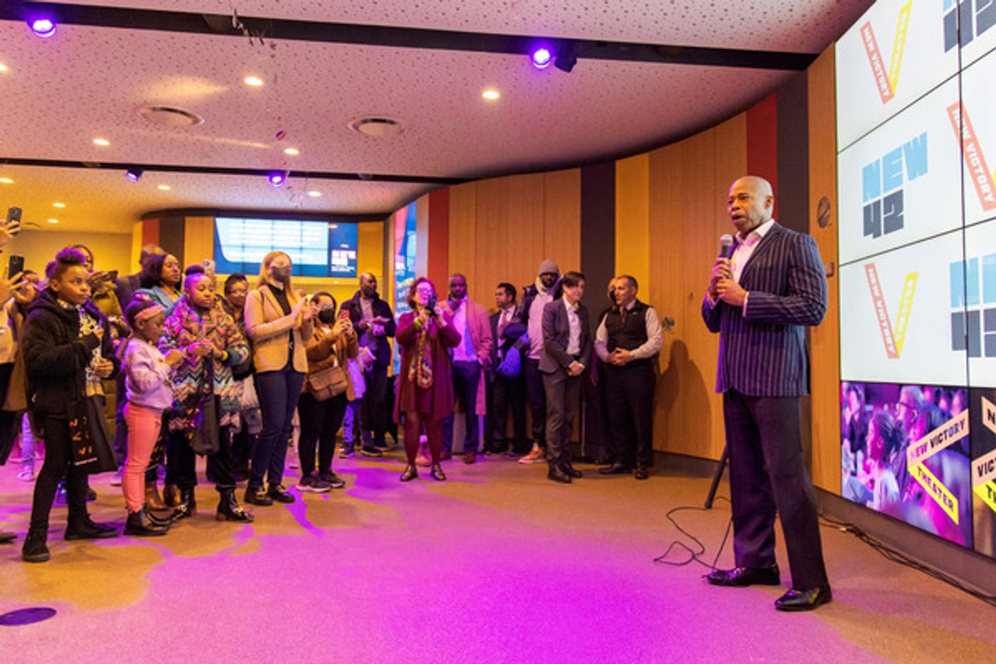 Photos: Mayor Eric Adams Speaks at The New Victory Theater  Image