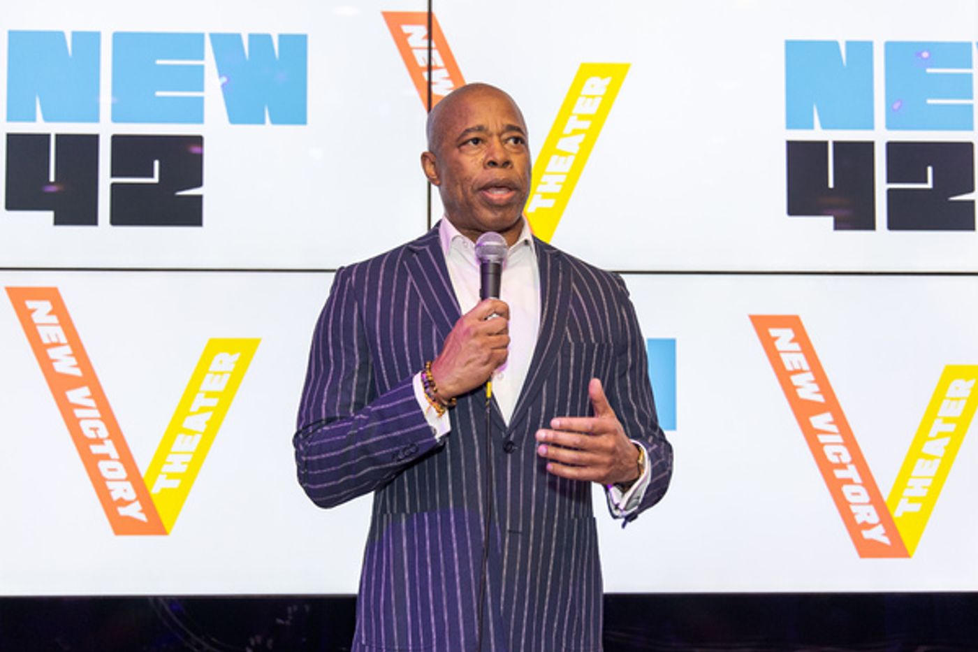Photos: Mayor Eric Adams Speaks at The New Victory Theater  Image