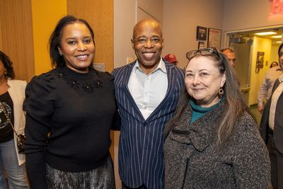 Yemi Benedict-Vatel, Mayor Eric Adams, and Mary Rose Lloyd Photo