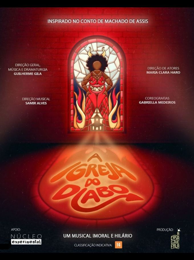 Inspired by Machado De Assis A IGREJA DO DIABO – UM MUSICAL IMORAL E HILÁRIO is a Pop/LGBTQ+ Show that Opens at Nucleo Experimental  Image