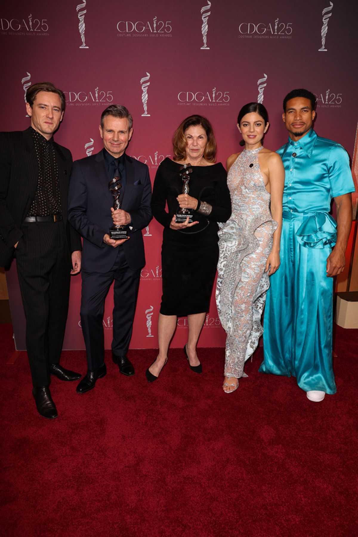 Lewis Pullman, Colleen Atwood, Mark Sutherland, Monica Barbaro, Greg Tarzan Davis at 