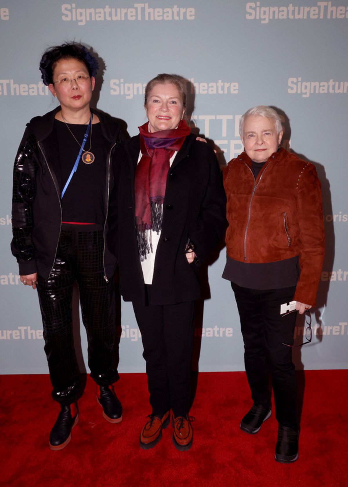 Anita Yavich, Kate Mulgrew and Paula Vogel at 