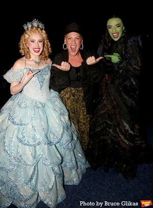 Pink, McKenzie Kurtz as "Glinda", Talia Suskauer as "Elphaba" @ BroadwayWorld Pink, McKenzie Kurtz as "Glinda", Talia Suskauer as "Elphaba" Photo