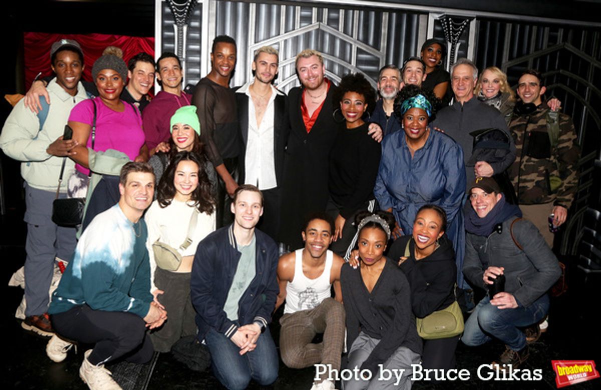 Sam Smith, Christian Cowan and the cast of 'Some Like it Hot'  at 