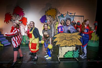 Ronda Christie (Cat in the Hat), Justin Jajalla (Horton the Elephant), Mary Garby (Th Photo