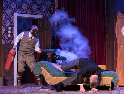 Rule Number #2 Break a leg... and a funny bone! (From left to right) Ken Goode, Noah  Photo