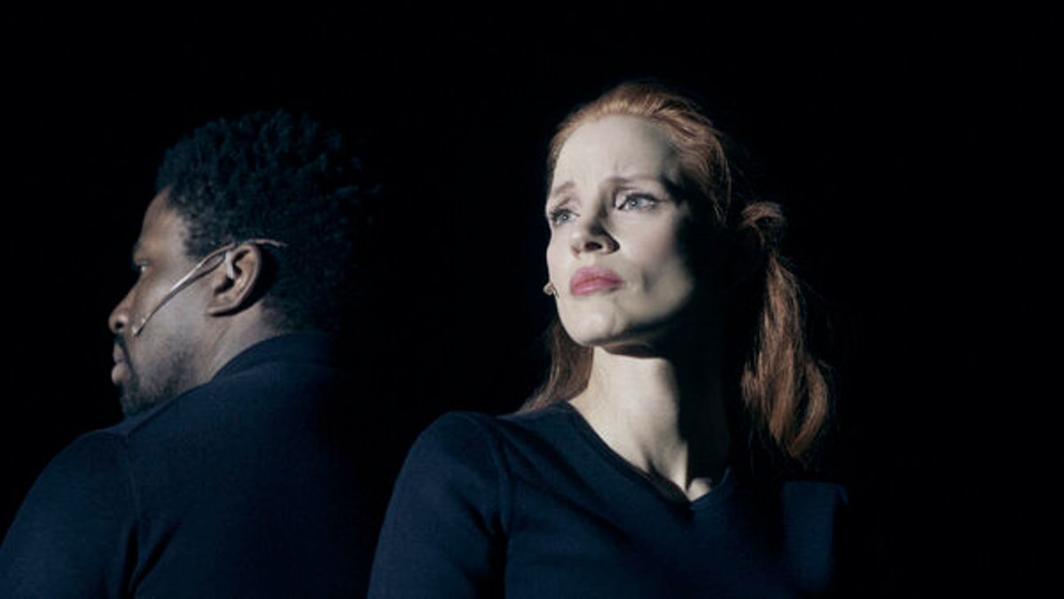 Okieriete Onaodowan and Jessica Chastain at 