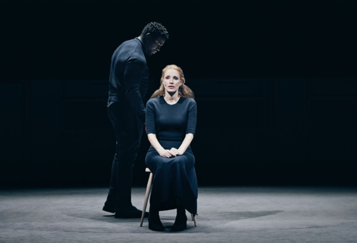 Okieriete Onaodowan and Jessica Chastain at 