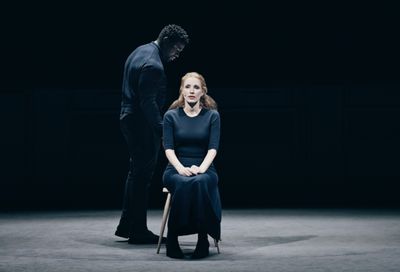 Okieriete Onaodowan and Jessica Chastain Photo