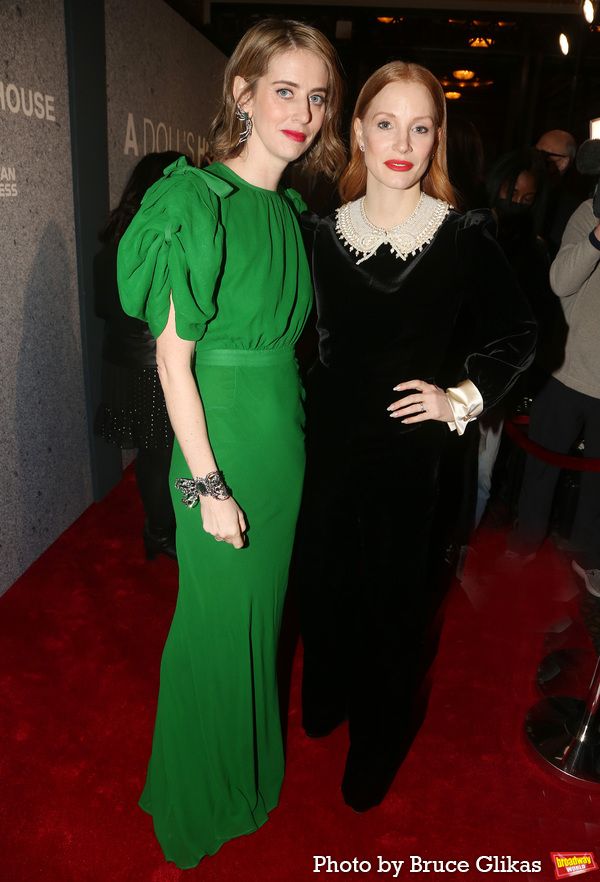 Playwright Amy Herzog and Jessica Chastain Photo