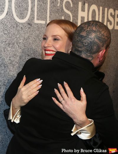 Director Jamie Lloyd and Jessica Chastain  Photo