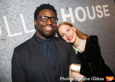 Okieriete Onaodowan and Jessica Chastain Photo