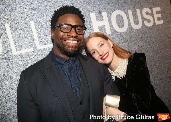 Okieriete Onaodowan and Jessica Chastain Photo