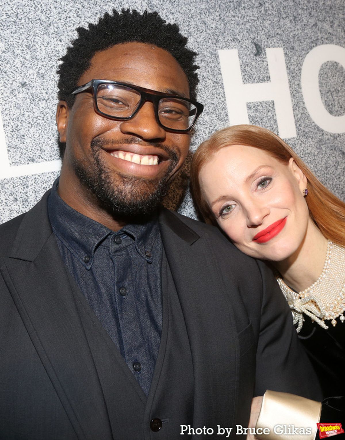 Okieriete Onaodowan and Jessica Chastain at 