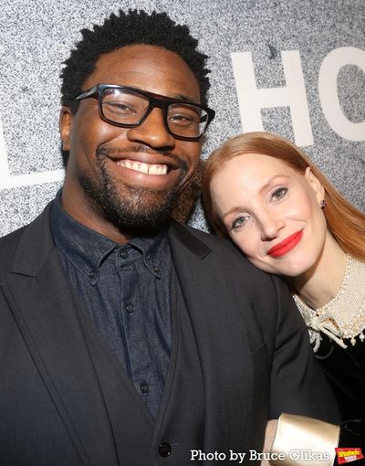 Okieriete Onaodowan and Jessica Chastain Photo