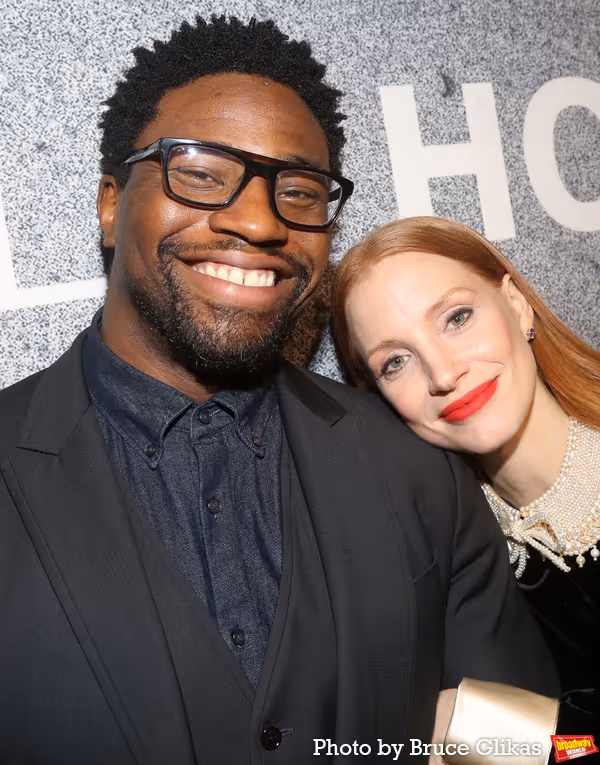 Okieriete Onaodowan and Jessica Chastain Photo