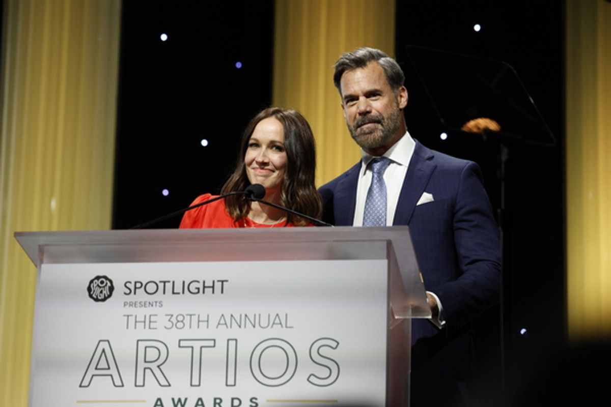 Anna Camp and Tuc Watkins at 