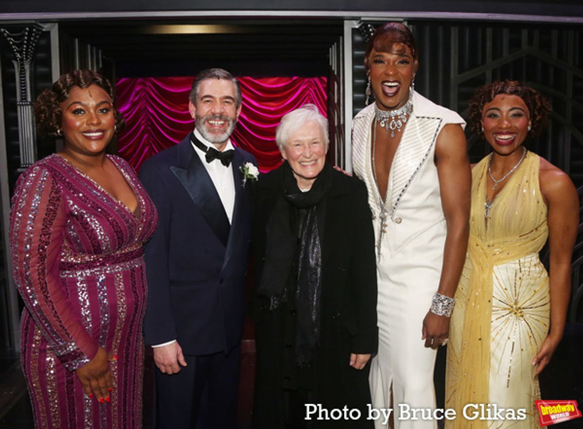 Raena White, Kevin Del Aguila, Glenn Close, J. Harrison Ghee and Adrianna Hicks at 