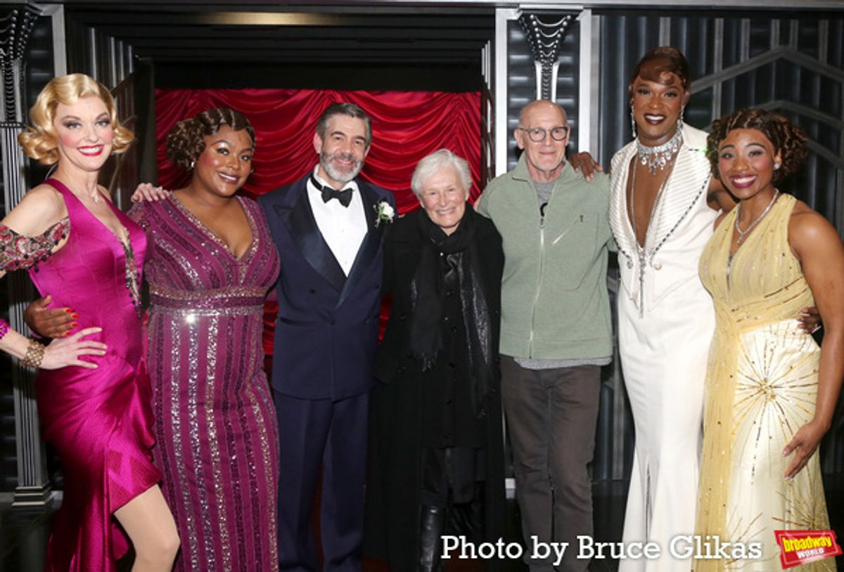 Angie Schworer, Raena White, Kevin Del Aguila, Glenn Close, Producer Neil Meron, J. Harrison Ghee and Adrianna Hicks at 