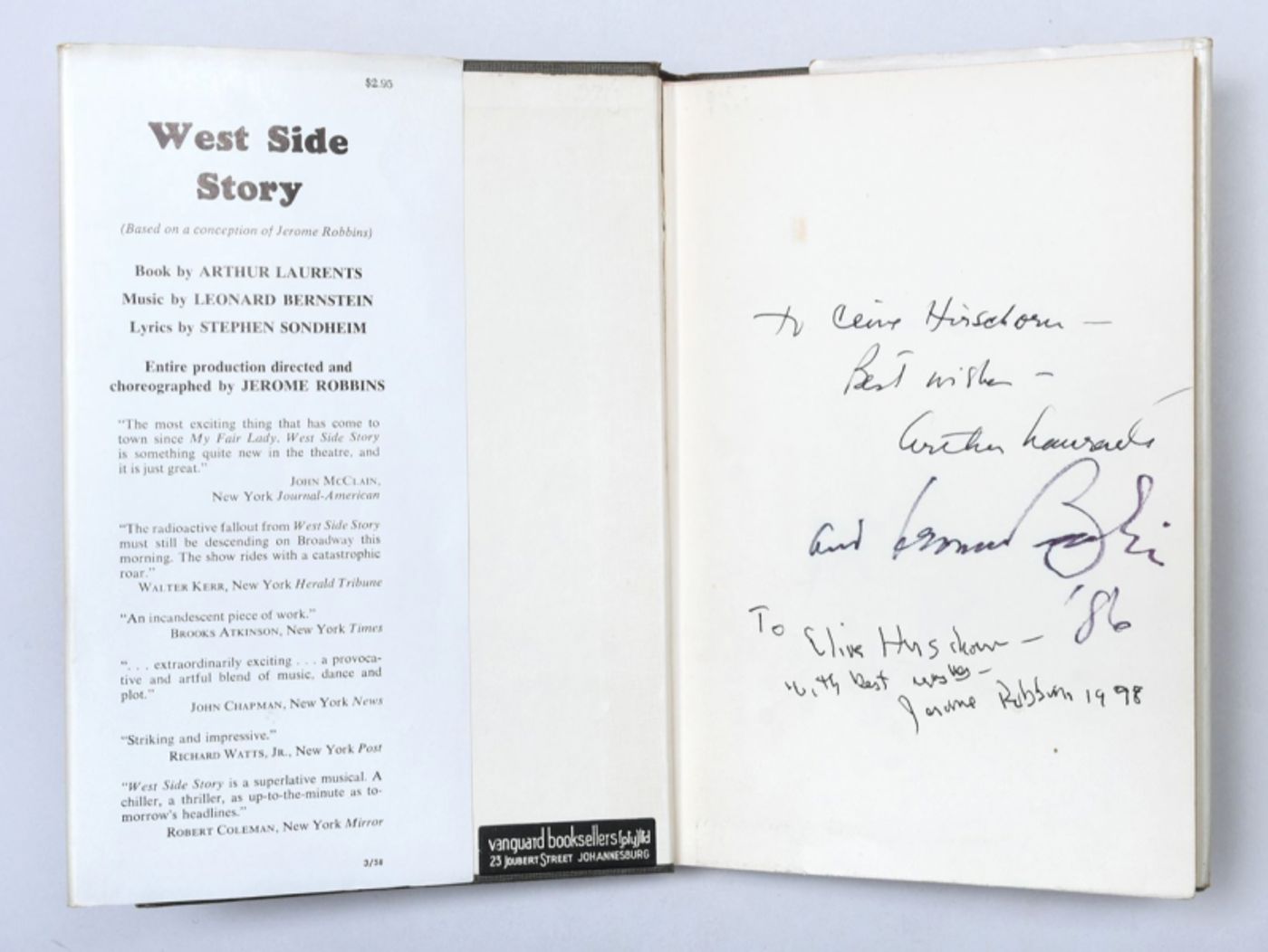 Rare WEST SIDE STORY Book Signed By All Four Creators to Be at New York Book Fair Rare WEST SIDE STORY Book Signed By All Four Creators to Be at New York Book Fair Image
