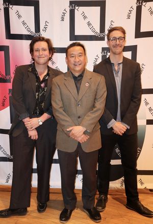 (L-R) James Clements, President Frank H. Wu, Sam Hood Adrain (c) Paris Marcel @ BroadwayWorld (L-R) James Clements, President Frank H. Wu, Sam Hood Adrain (c) Paris Marcel Photo