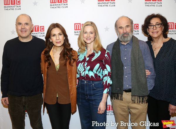 Playwright David Auburn, Jessica Hecht, Laura Linney, Director Daniel Sullivan and MT Photo