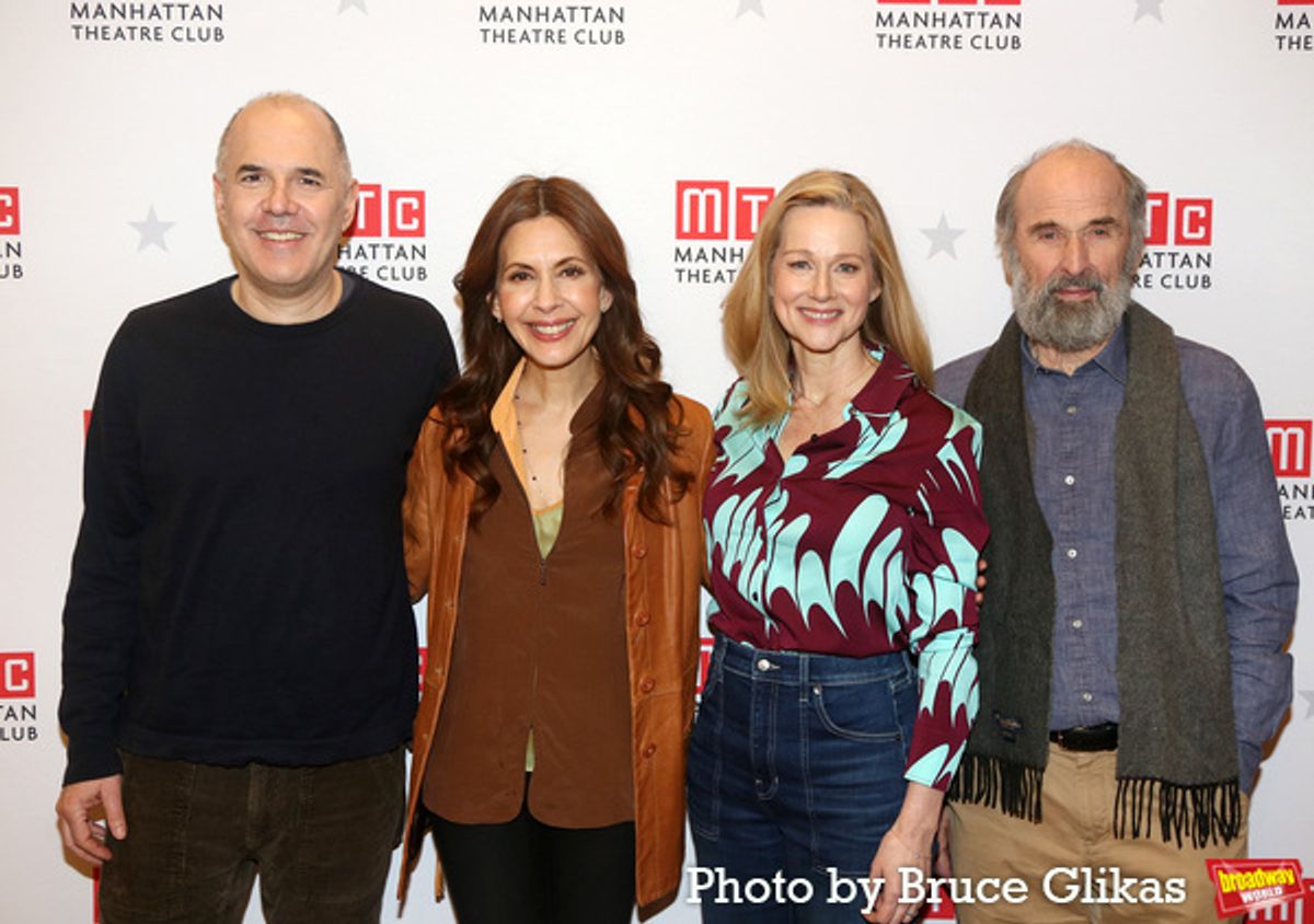 Playwright David Auburn, Jessica Hecht, Laura Linney, and Director Daniel Sullivan  at 