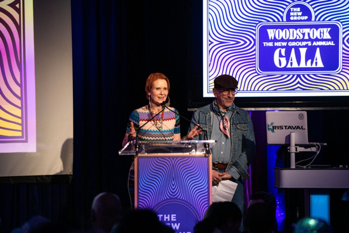 Cynthia Nixon and Scott Elliott at 