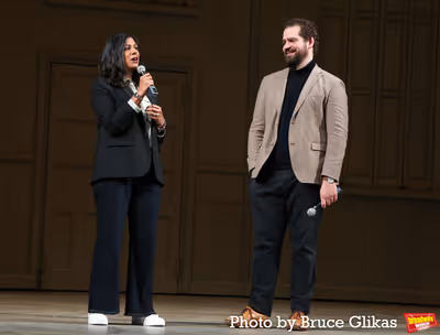 Playwright Lolita Chakrabarti and Director Max Webster Photo