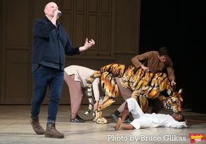 Co-Puppet Designer and Movement Director Finn Caldwell and Hiran Abeysekera Photo