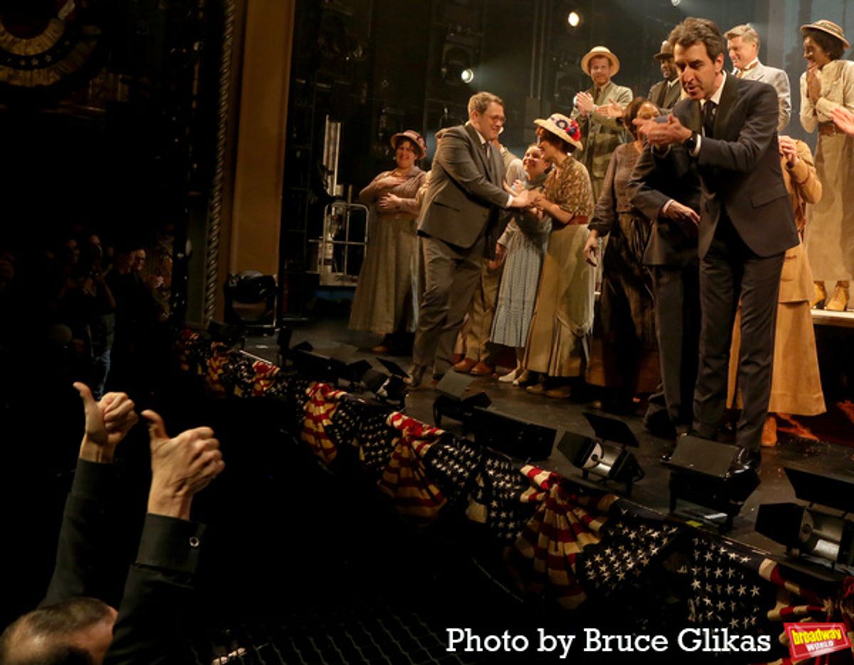 Composer Jason Robert Brown and the company of 'Parade' at 