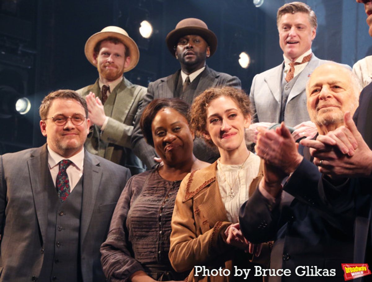 Director Michael Arden, Max Chernin, Douglas Lyon, Sean Allan Krill, Danielle Lee Greaves, Micaela Diamond and  Book Writer Alfred Uhry at 