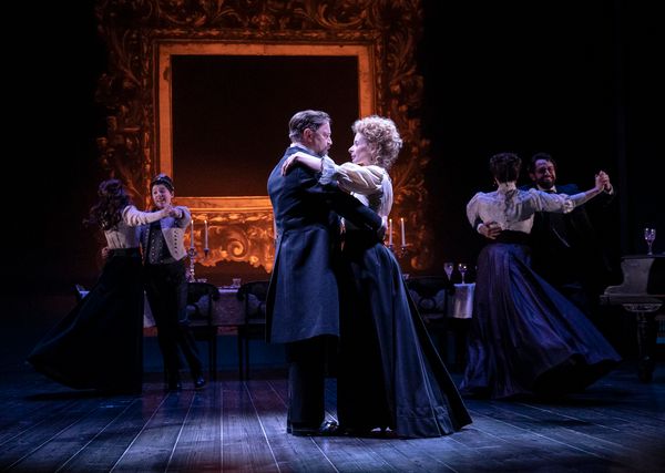 Joshua Malina, Faye Castelow, and the Broadway Company  Photo