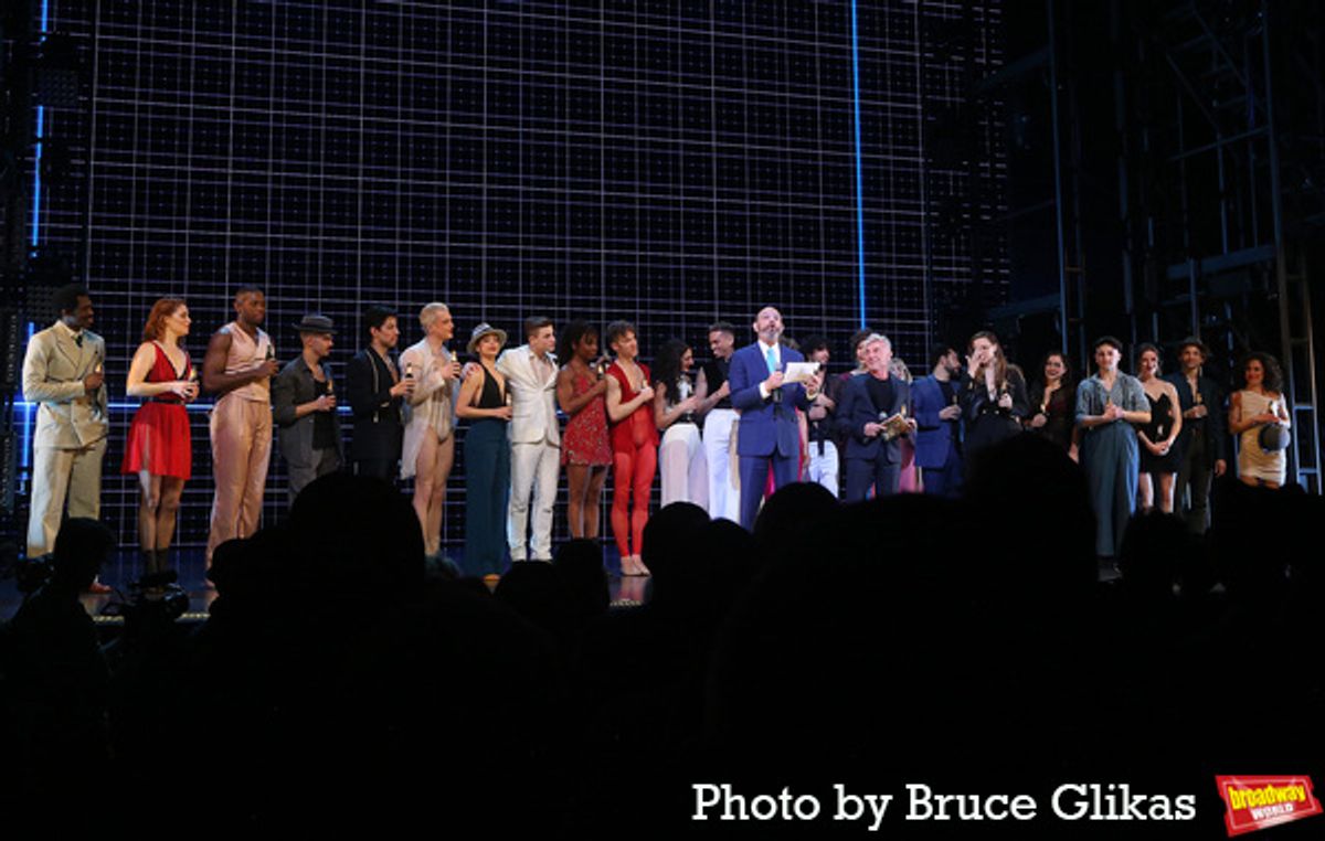 Producer Joey Parnes, Director/Choreographer Wayne Cilento and The Cast of 'Dancin'' at 