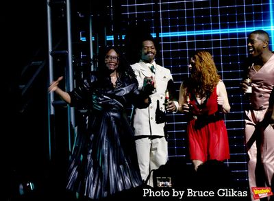 Production Stage Manager Beverly Jenkins and The Cast of "Dancin'" Photo
